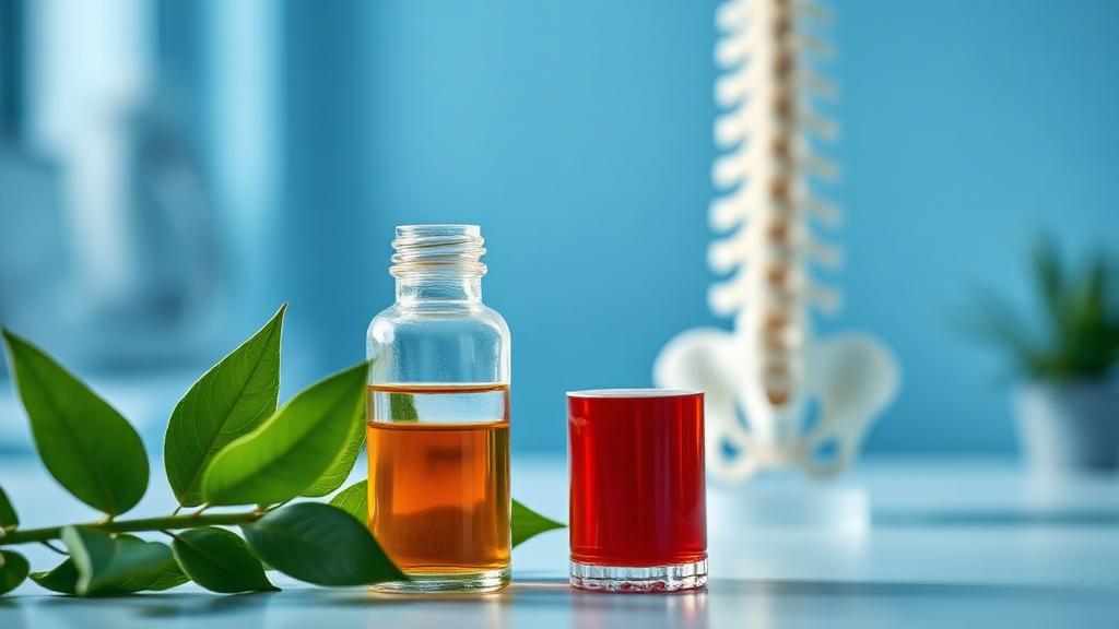 Extrato natural anti-inflamatório e modelo da coluna lombar